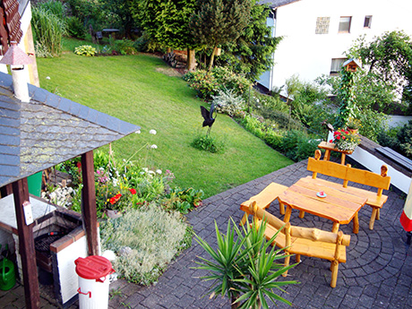 Ein Blick auf den Garten
