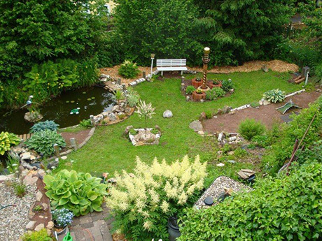 Ein Blick auf den Garten